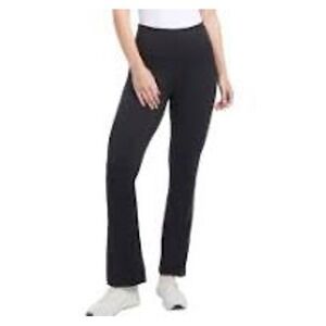 Jockey Womens Studio Flare Pant Black Salt High Waist Yoga Leggings 1804978 S
